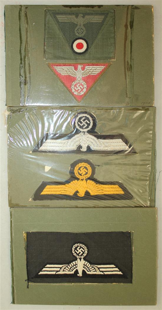 A collection of Swastika arm bands,